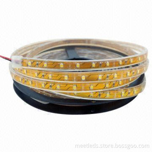 SMD Single Chip IP68 Waterproof Flexible LED Strip, 60 LEDs/Meter, 12V DC Operating Voltage